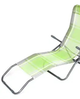 Záhradný nábytok Happy Green Plážové skladacie ležadlo kocka zelená