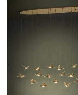 Svietidlá Eglo 390399 - LED Stmievateľný luster na lanku PARATEBUENO 17xLED/3W/230V zlatá 390399