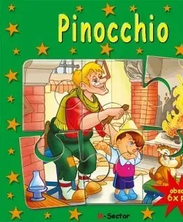 Leporelá, krabičky, puzzle knihy Pinocchio (Obsahuje 6x puzzle)