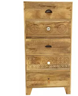 Komody Komoda Manu 60x120x45 indický masív mango