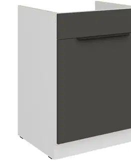 Kuchynské skrinky stojace Kuchynská skrinka Aria-Gr/Wh Anti Fingerprint 60zl 1s Bb