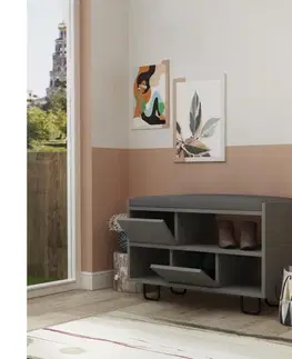 Botníky  Skrinka na topánky TROY 53,5x83,5 cm šedá 855DTE4030