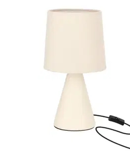 Stolové lampy SATTI béžová keramická stolová lampa s tienidlom E14 1x40W klasická elegantná dekoratívna do obývačky, spálne, kancelárie