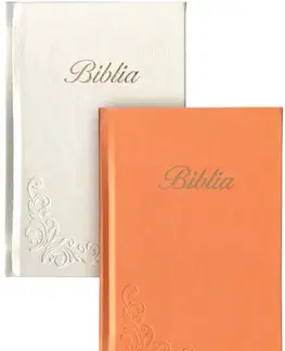 Biblie, biblistika Biblia 2015 s ornamentom a ozdobným písmom v ekokoži (Biela)