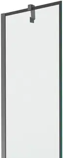 Sprchové dvere MEXEN/S - Next vaňová zástena FIX 50 x 150, čierna vzor, grafit metal 895-050-000-00-70-95