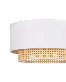 Svietidlá  - Stropné svietidlo BOHO 1xE27/15W/230V pr. 45 cm krémová/ratan 89729