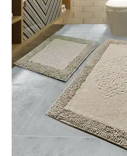 Svietidlá  SADA 2x Kúpeľňová predložka PIANTE 60/100 cm hnedá 359CHL1635