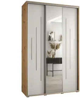 Šatníkové skrine Skriňa 45 Canaris 13 180 artisan/biela/silver