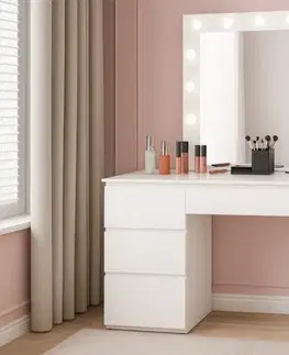 Toaletné stolíky Chomik Toaletný stolík HOLLYWOOD PHO2305 | s LED osvetlením