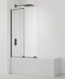 Sprchové dvere Vaňová zástena SAT Walk-In Xmotion 150x117,5 cm čierna SATWIXMVZ150C SATWIXMVZ150C