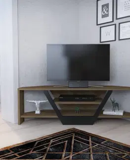 TV stolíky TV stolík Sares - Oud Oak, Black