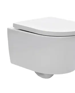Záchody WC závesné SAT Brevis vrátane dosky softclose, zadný odpad SATBRE010RREXP SATBRE010RREXP