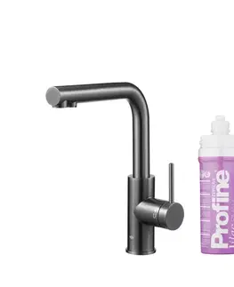 Kuchynské batérie KFA - Duero pure basic, filtrujúca s otočnou výtokovou armatúrou, PVD gunmetal šedá + profine lilac s 6623-915-61