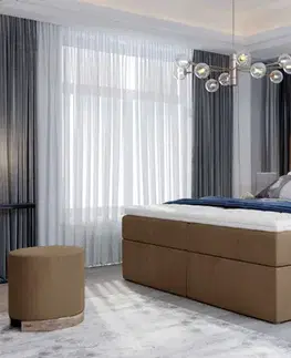 Postele ArtElta Manželská posteľ VIVRE Boxspring | 180 x 200 cm Farba VIVRE: Monolith 09