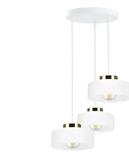 Svietidlá Keter Lighting Závesný luster na lankovom vedení IGNIA 3xE27/60W/230V biela/zlatá 3403