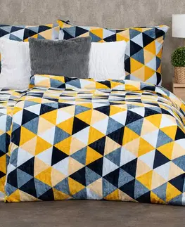 Obliečky 4Home Obliečky mikroflanel Scandi triangle, 160 x 200 cm, 70 x 80 cm
