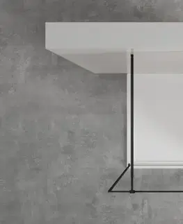 Sprchovacie kúty INVENA - Walk-in II 120x200cm, rámček 8mm shiny-glass, čierna AK-32-128-S