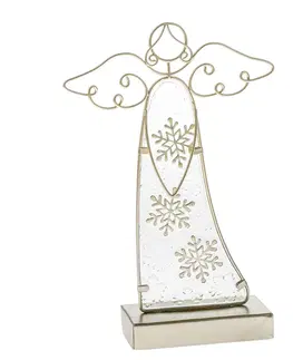 Vianočné dekorácie Vianočná dekorácia Sklenený anjel, 30 cm