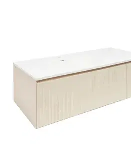 Kúpeľňový nábytok Kúpeľňová skrinka s umývadlom Naturel Austen 120x35x52 cm beige mat Naturel Austen120BG AUSTEN120BG