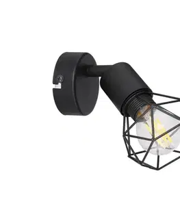 Svietidlá Globo 54802S-1 - Nástenné bodové svietidlo XARA 1xE14/40W/230V čierna 54802S-1
