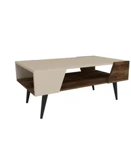 Konferenčné stolíky Konferenčný stolík Aren - Beige, Light Walnut