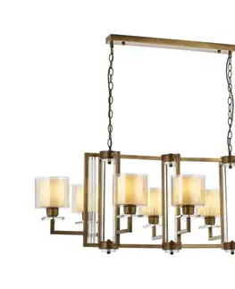Svietidlá  Luster na reťazi VARANA 8xE27/40W/230V bronzový 301AUR1183