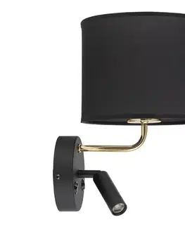 Svietidlá  LED Flexibilné svietidlo RICHI 1xE27/15W/230V + LED/3W/230V čierna 4234