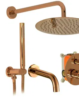Kúpeľňové batérie REA - Podomietková kúpeľňová sada LUNGO Copper + BOX REA-P7998