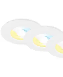 Svietidlá Briloner 7605036-SADA 3xLED Kúpeľňové podhľadové svietidlo 3xLED/4,9W/230V IP44 biela 7605036
