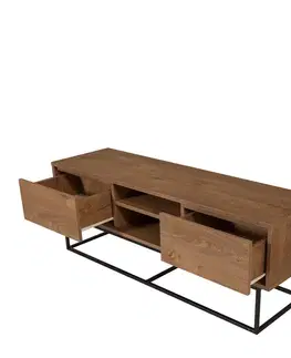 TV stolíky TATE TV stolík na nožičkách, orech/čierna