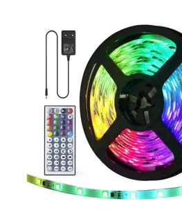 LED osvětlení  B.V.  - LED RGB Stmievateľný vonkajší pásik 5m LED/24W/12/230V IP65 + DO 100801WNQ