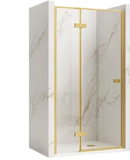 Sprchovacie kúty REA/S - Sprchové dvere Atlas 120 Brush Gold vľavo KPL-K4676
