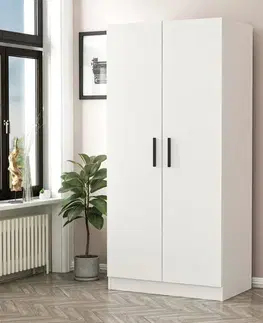 Šatňové skrine Šatníková skriňa Kale Chain White - 190