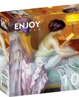 1000 dielikov Enjoy Puzzle Čítanie pri svetle lampy