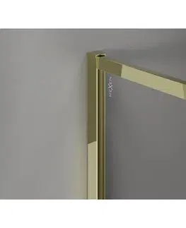 Sprchové dvere MEXEN/S - Kyoto-XF Sprchová zástena WALK-IN s rámom 120 x 110, transparent 10 mm, zlato 800-120-202-04-50-110-XF