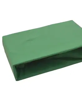 Bytový textil Plachta na posteľ Jersey 90x200 zelená 012