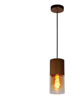 Svietidlá Lucide 74410/01/62 - Luster na lanku ZINO 1xE27/60W/230V hnedá 74410/01/62