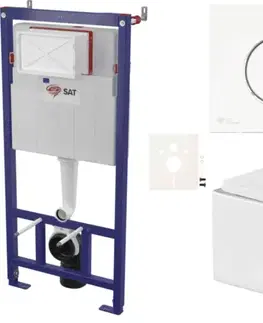 Záchody Závěsný WC set do lehkých stěn / předstěnová SAT SIKOSSREX7270K SIKOSSREX7270K
