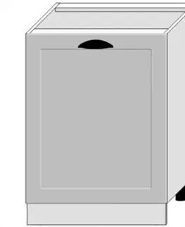 Kuchynské skrinky stojace Kuchynská skrinka Adele D60pc Pl Šedá Mat/Biely