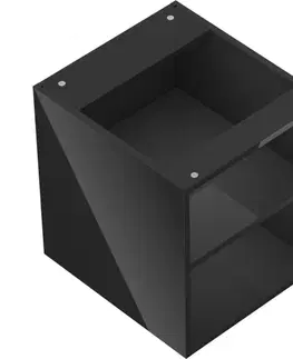 Kúpeľňový nábytok MEXEN - Box-A otvorená skrinka s policou 40, čierna lesk 91AX2-0400-470-0-70