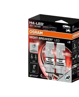 Žiarovky Sada 2x LED autožiarovka NIGHT BREAKER SPEED H4 P43T/14W/12V 6000K - Osram 64193DWNBSP-2HB