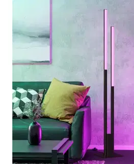 Lampy Eglo 900082 - LED RGBW Stmievateľná stojacia lampa FRAIOLI-Z2xLED/16W/230V čierna 900082