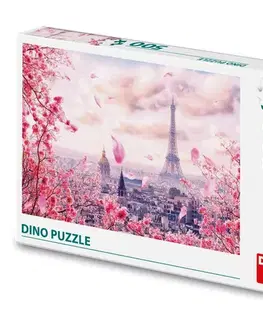 500 dielikov Dino Toys EIFFELOVKA V RUŹOVOM 500 Puzzle