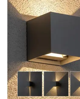 LED osvetlenie BRILAGI - LED Vonkajšie nástenné svietidlo CUBE LED/6W/230V šedá IP54 WO-HR60432-LED-OEM-SA