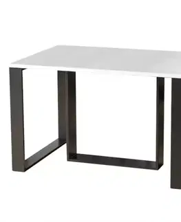 Jedálenské stoly Rozkladací stôl Borys 130/330x80cm biely lesk