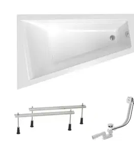 Vane Asymetrická vaňa Laguna Idea Plus 160x100 cm akrylát ľavá SIKOID1600LAPN SIKOID1600LAPN