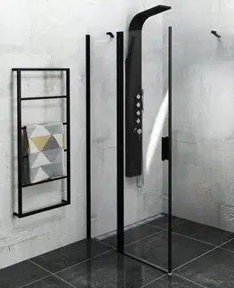Sprchové dvere POLYSAN - ZOOM Black štvorcová sprchová zástena 1000x1000 L/P varianta ZL1310BZL3210B