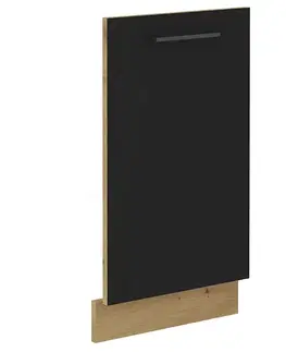 Kuchynské dolné skrinky KONDELA Monro ZM dvierka na umývačku 71,3x44,6 cm čierna / dub artisan