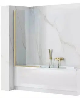 Vaňové zásteny Vaňová zástena Elegant 70x140 gold brush