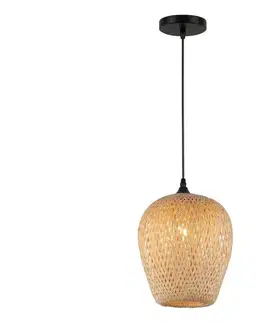 Svietidlá  Luster na lanku ALMA 1xE27/60W/230V pr. 23 cm bambus ML1807